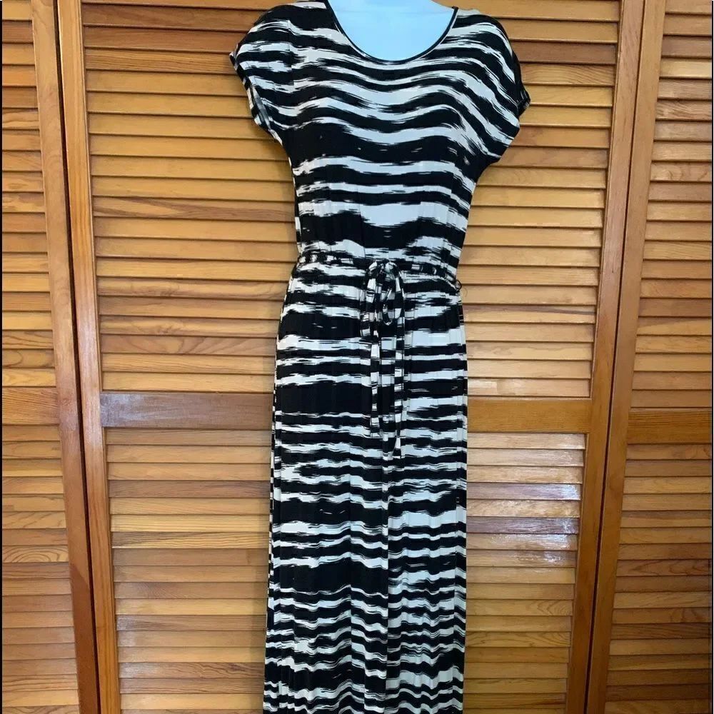 Nice Design History Maxi Dress Super Stretchy Boho Hippie Zebra Pattern